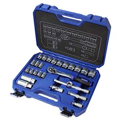 Faithfull Gereedschap FAISOC3826MN Socket Set-26 stuk 6-24mm-3/8" SqDr