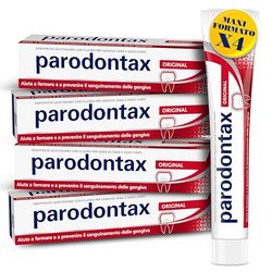 Parodontax Oryginalna pasta do zębów do zdrowych dziąseł i mocnych zębów, do codziennego użytku, świeżego oddechu, ulepszonego smaku, opakowanie 4x75 ml