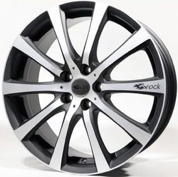 B21 Brock 7,5 x 17 et 38 girobulloni 5 x 110 Hub centraggio 65,1 580069870, Black-Matt front-polished