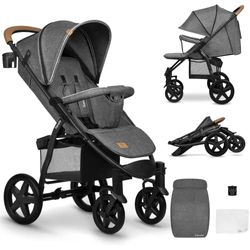 LIONELO Annet Silla de Pase Para niños hasta 22 kg 0-48M ajuste del respaldo hasta posición horizontal Capucha XXL Plegable fácil con ventana Mosquitera