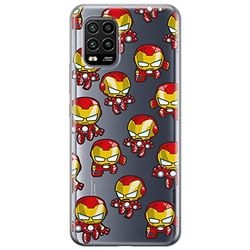 ERT GROUP mobiltelefonfodral för Xiaomi MI 10 LITE originalt och officiellt licensierat Marvel mönster Iron Man 031 optimalt anpassad till formen på mobiltelefonen, gedeeltelijk transparant