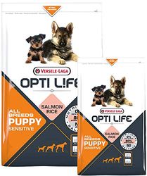 Opti Life Puppy Sensitives Mono-Protein Trockenfutter mit Lachs, für Welpen Aller Größen, 2,5 kg