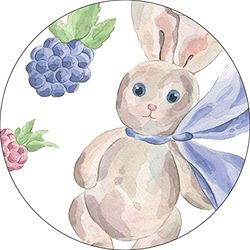 Bonateks, Round Digital Printed Mouse Pad, Non-Slip Base, for Office and Home, Diameter:22cm