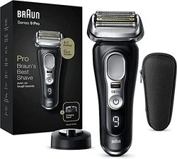 Braun Series 9 Pro Premium scheerapparaat voor heren, testwinnaar Stiftung Warentest, scheerkop, elektrisch scheerapparaat en trimmer, batterijduur van 60 min., baard voor 1, 3, 7 dagen, 9410s, zwart