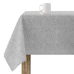 BELUM | Alexandria Grey Resin Tablecloth 140 x 140 cm, No Rubber Tablecloth, No Rigidity, Cotton Touch Tablecloth