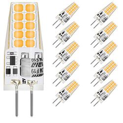 MUSUNIA - Lampadine a LED G4, 3 W, G4, 3000 K, luce bianca calda, 300 lm, ricambio per lampadine alogene da 30W, senza sfarfallio, non dimmerabile, 12 V AC/DC, confezione da 10 pezzi