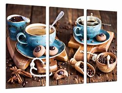 Quadro fotográfico caneca de café com bolachas, café, café tamanho total: 97 x 62 cm XXL