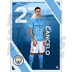 Manchester City FC 2020/21 Joao Cancelo A3 Football Poster/ Print/ Wall Art - Officially Licensed Product - Available in Sizes A3 & A2 (A3)