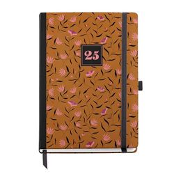 Miquelrius - Agenda 2025, Agenda anual 155x213 mm, Agenda semana vista, Cubierta cartón forrado plastificado, Espiral, Cierre goma elástica, Papel 80 g/m², Español, Inglés y Portugués, Otoño