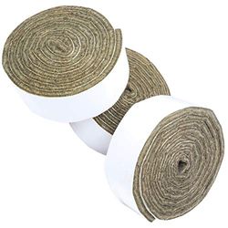 Adsamm® / 3 x cintas adesivas de fieltro para cortar / 24x1000 mm / marrón / rectangulares / para cortar rectángulos de variable longitud / protectores de suelo para patas de mueble / grosor de 3,5 mm de la máxima calidad