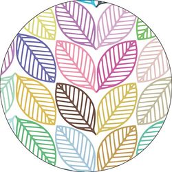 Bonateks, Runt digitalt tryckt musmatta, halkfri undersida, för kontor och hem, diameter: 22 cm