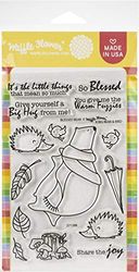 WAFFLE FLOWER CRAFTS Clear Stamp 4X6 Bless Bear, One Size