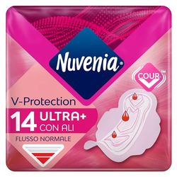 Nuvenia - Assorbente Normal Ultra con Ali Giorno - Assorbenza Rapida - Confezione da 14 Assorbenti