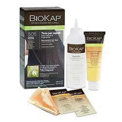 BIOKAP Nutricolor Delicato, Tinta capelli senza ammoniaca che rende i capelli morbidi e lucenti, Colorazione capelli con colori naturali, 140 ml (5.05 Castano Nocciola)