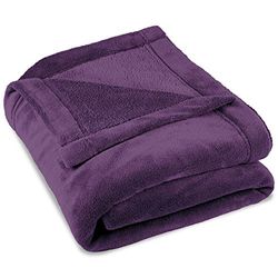 CelinaTex Montreal cuddly blanket microfibre blanket Coral fleece 150 x 200 cm purple