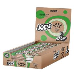 Weider Joe's Core Bar (12x45g) Hazelnut-Nougat. High Protein Bar with Soft Protein Core and Milk Chocolate Coating, Low Sugar, 32% Protein/Bar, Real Hazelnut Chunks, Optimal in diet/muscle building