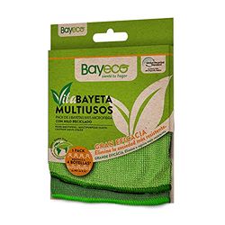 Bayeco - Vitabayeta Multiusos - Bayeta Microfibra ecológica fabricada con un 53% de hilo reciclado - Máxima limpieza solo con agua - 45 x 35 cm - Pack Multiusos 2 unidades