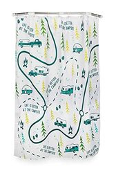 Camco 53245 Life is Better at the Campsite RV-Sized Shower Curtain, Map Design - Sized to Fit Most RV Showers - Includes (12) Plastic Rings