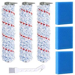 Cyorka Rouleau brosse de rechange et filtre d'aspirateur compatibles avec les accessoires d'aspirateur sans fil Tineco iFloor Wet Dry (3 rouleaux brosses + 3 pré-filtres mousse)