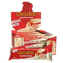 Grenade High Protein, Low Sugar Bar - White Chocolate Salted Peanut, 12 x 60 g