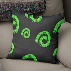 BonaMaison Fodera per Cuscino Neon Green & Fume Cotone e Copricuscini Federa per Divano Casa Soggiorno Camera da Letto Decorazione Interni ed Esterni, Dimensioni: 43x43 - Prodotta in Turchia