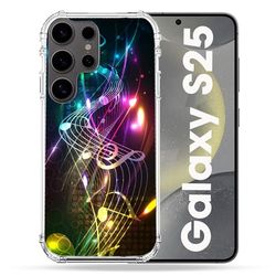 Cokitec Cover rinforzata per Samsung Galaxy S25 Musica Partition Multicolore
