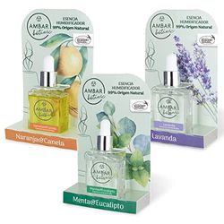 Ambar Botanic - Esencias Eco para humidificador. 3 ud x 30 ml.