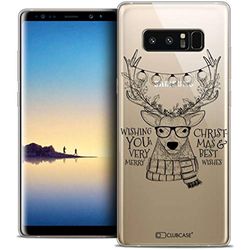 Caseink fodral för Samsung Galaxy Note 8 (6.3) fodral [kristallgel HD mönster jul 2017 kollektion hjort hipster design - mjuk - ultratunn - tryckt i Frankrike]