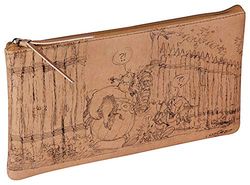 Clairefontaine 813019C - Platte multifunctionele schooletui - voor opbergen van potloden/pennen/penselen met het motief ''Astérix Crayonnés" Afb "Retour de chasse" - 11 x 22 cm - kleur Kraft Beige