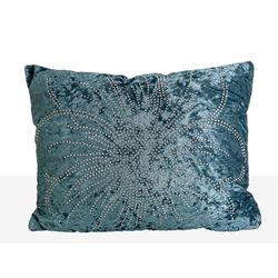 Romimex Cojín Azul 30 x 40 x 10 cm
