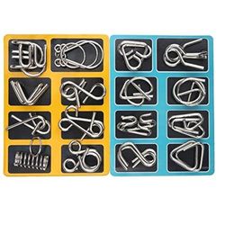 Jeu de 16 jeux d'ail Capalta fleur en métal pour QI Test IQ 3D Brainteaser Puzzle en métal Cadeaux pour enfants adolescents et adultes Cadeau de Noël