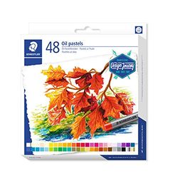 Staedtler Pastels à l'huile de très haute qualité, Couleurs profondes et résistantes à l'eau, Étui carton avec 48 couleurs assorties, 2420 C48