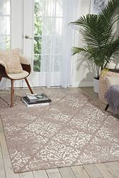 Nourison DAS03 Damask Rug, Ivory Grey 3.05m x 2.44m
