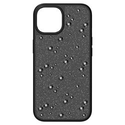 Swarovski High iPhone 15, täckt med gnistrande svarta kristaller, kompatibel med iPhone 15, från Swarovski High Collection