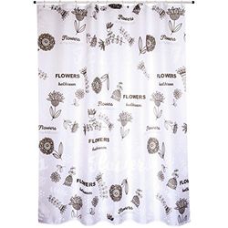 MSV "Premium Flowers Polyester Shower Curtain, Multi-Colour, 180 x 200 cm
