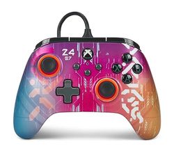 PowerA Advantage Wired Controller for Xbox Series X|S - Cyber Style, Gamepad, Wired Video Game Controller, Gaming Controller, USB-C, works with Xbox One and Windows 10/11, Officially Licensed