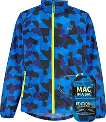 Mac in a Sac Origin II - Waterproof Packable Jacket, Giacca impermeabile Uomo, Blue Camo, XXS