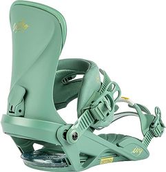 Nitro Ivy '24 All Mountain Freestyle Freeride Fixation pour Snowboard Femmes, Vert Sapin, S/M