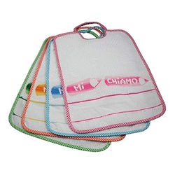 bubabù bav232 Pack de 6 babetes lápis "Soy EL" de bordar para menino com elástico, 29 x 35 cm