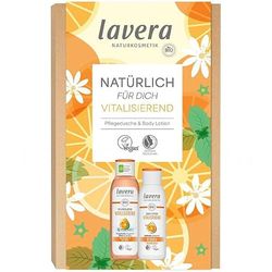lavera Zestaw upominkowy - naturalny dla Ciebie - witalizujący - pielęgnujący żel pod prysznic i balsam do ciała - bio pomarańczowy - wegański - naturalny kosmetyk