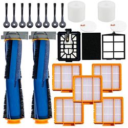 Replacement Parts for Shark AI AV2501 2400WD RV2502AE RV2520 RV2510 AV2511AE RV2610 Ur2500sr ur250beous Accessories Kit with Main Roller Brush Filters Foam/Primary Filter Sweep Side Brushes