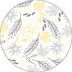 Bonateks, Round Digital Printed Mouse Pad, Non-Slip Base, for Office and Home, Diameter:22cm