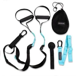 Cecotec Elastische fitnessbanden, elastische fitnessbanden, Drumfit TST Total Suspension Trainer. Fullbody ophangriem, touw 1 m, diameter 3,5 cm, max. gewicht 200 kg, ergonomische handgrepen