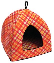 CROCI Coussin Pyramide pour Chien Rouge 43 x 43 cm