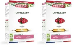 SuperDiet Cranberry Bio Confort urinaire 20 ampoules de 10ml soit 200ml (Lot de 2)