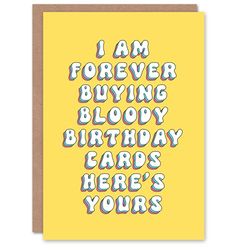 Artery8 Birthday Card Forever Buying Cards Here's Yours Fun Funny Humour Joke For Her Gran Sister Niece Daughter Wife Woman Greeting Card