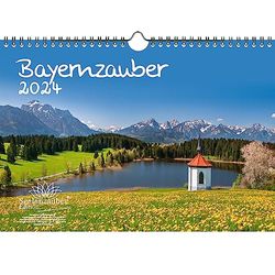 Bayernzauber DIN A4 Calendar for 2024 Holiday Travel Mountains Bavaria Seelenzauber