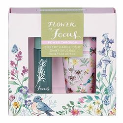 Heathcote & Ivory Hand Cream 30ml and Enriched Rollerball Perfume Gel 10ml, Beauty Gift For Her, Travel Size and Vegan Friendly, Flower of Focus Collection