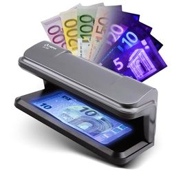 Olympia UV 587 - Tester per banconote, con LED UV per la verifica di banconote, banconote false, carte di credito e documenti d'identità