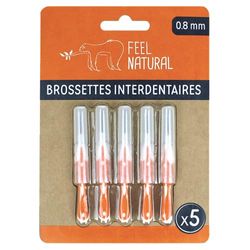 5 x 0,8 mm interdentale borstels Feel Natural